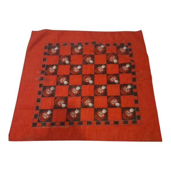 Vintage 1988 Burger King “King Me!” Checkerboard Bandana | Fast Food Promo - Picture 2 of 7